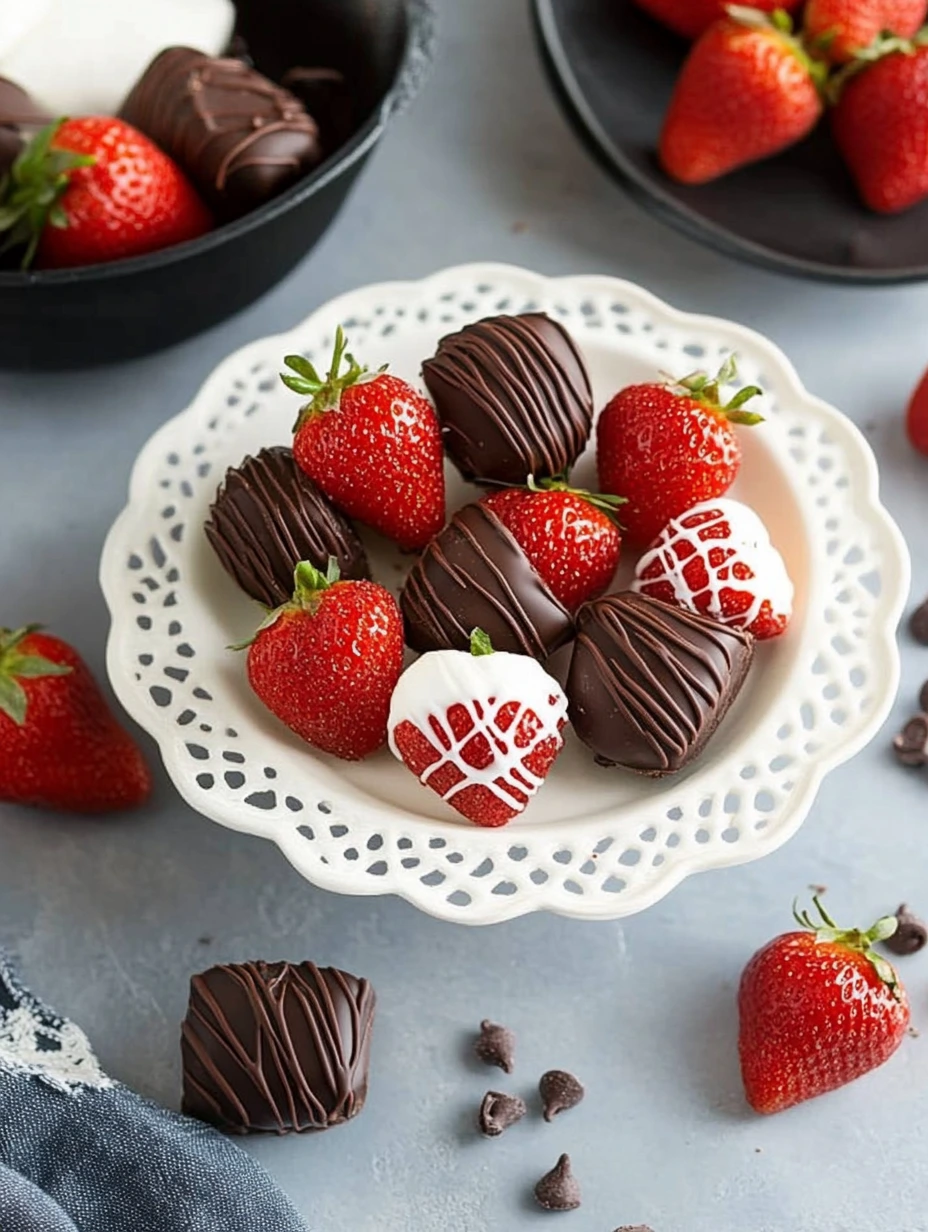 perfekt chokladöverdragna jordgubbar