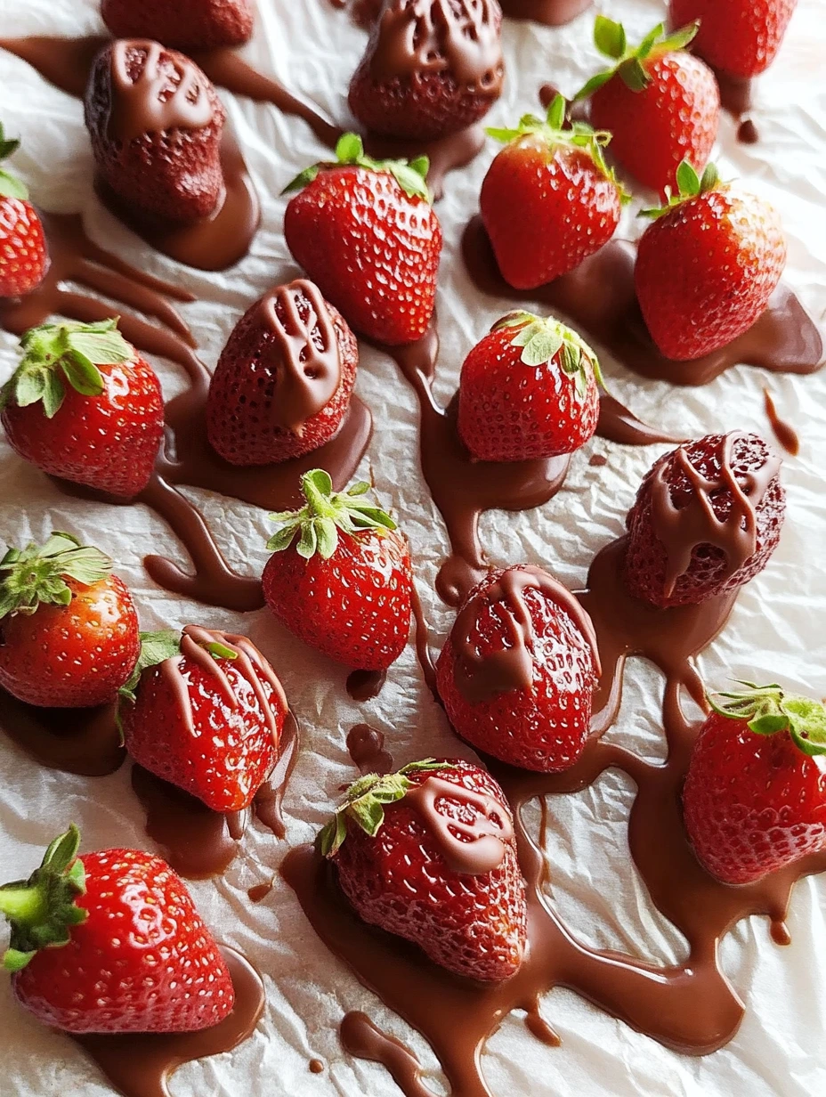 chokladöverdragna jordgubbar
