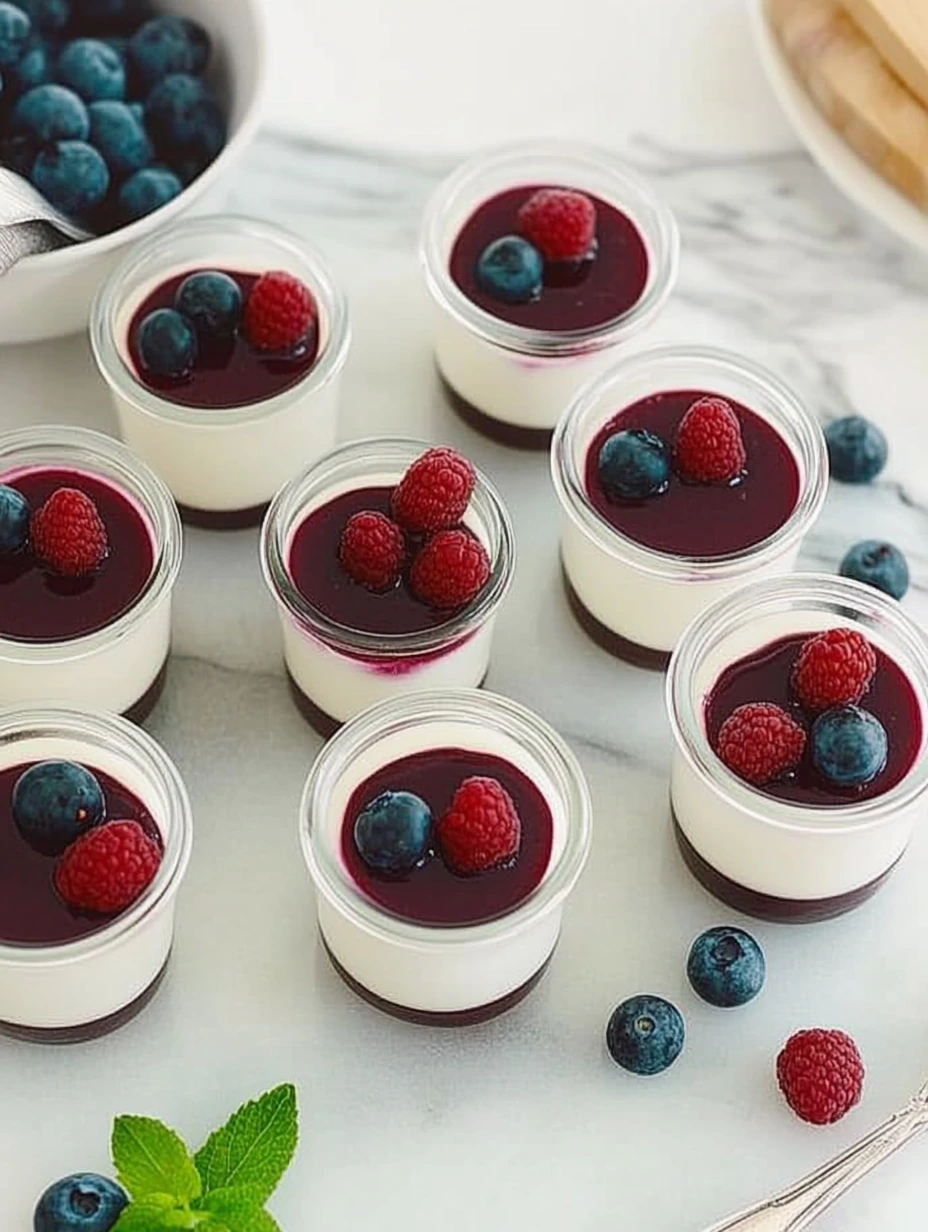 Panna cotta med röda bär