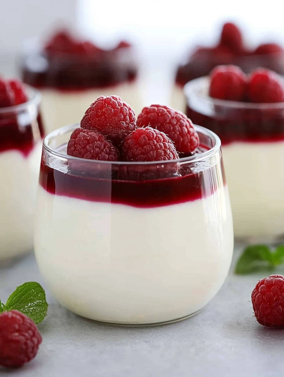 Panna cotta med hallon
