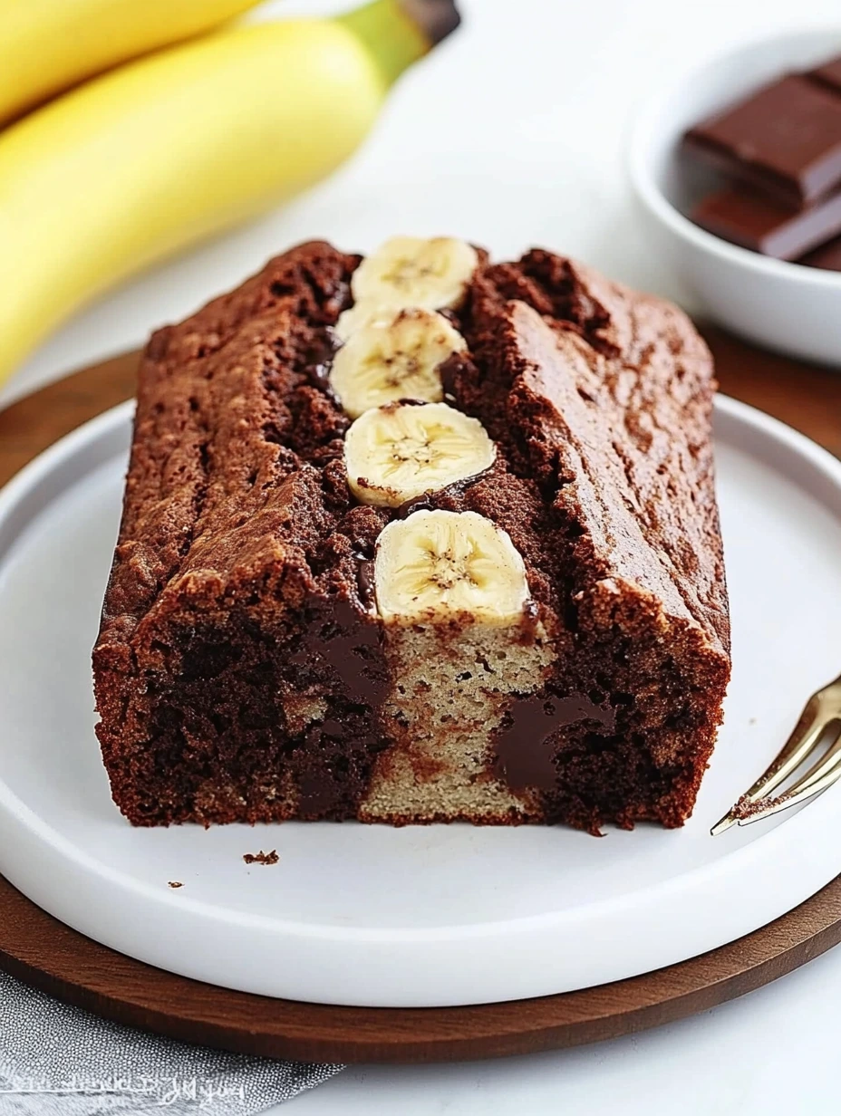 Chokladmarmorerat bananbröd
