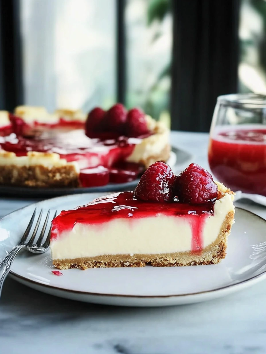 Ostcheesecake med hallon