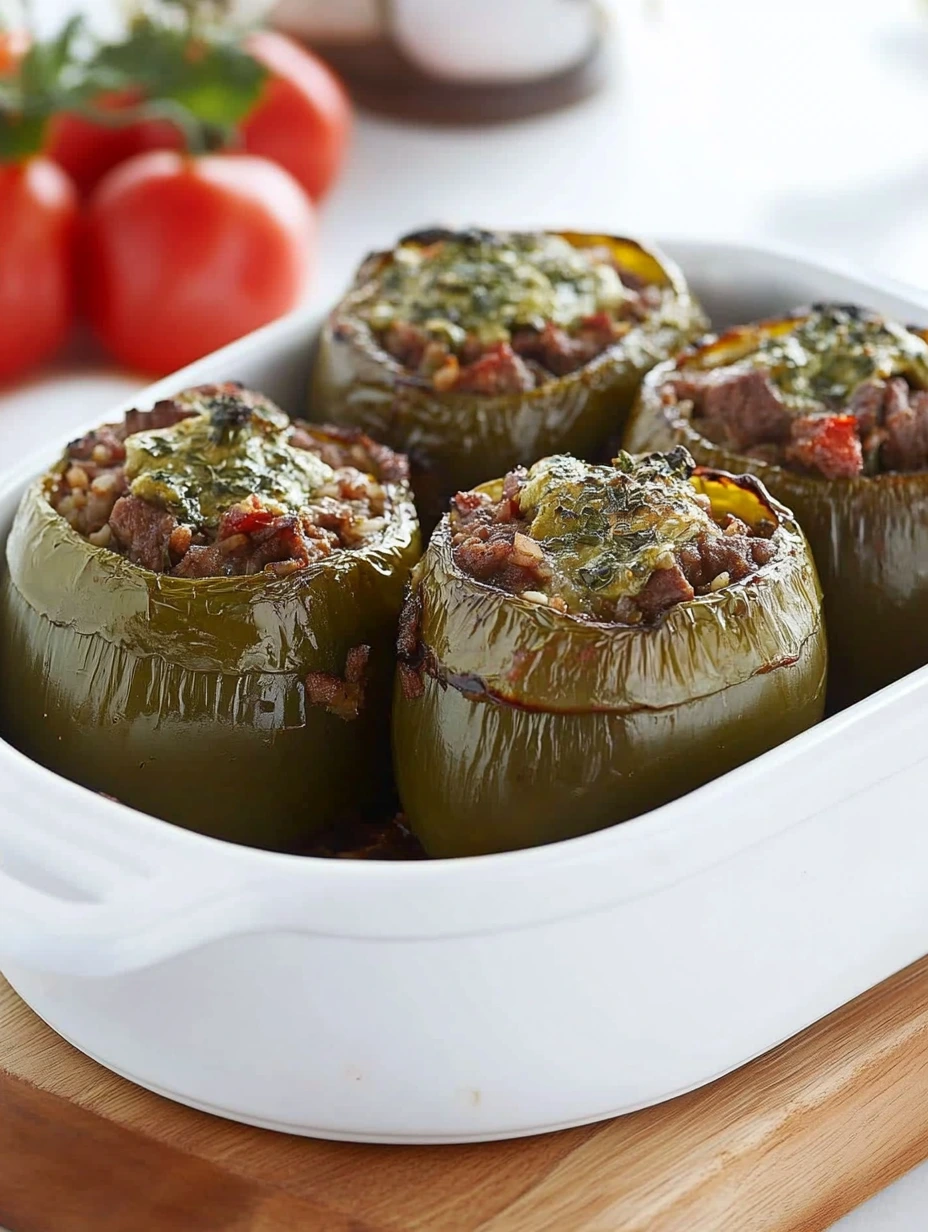 Ugnsbakad grön paprika