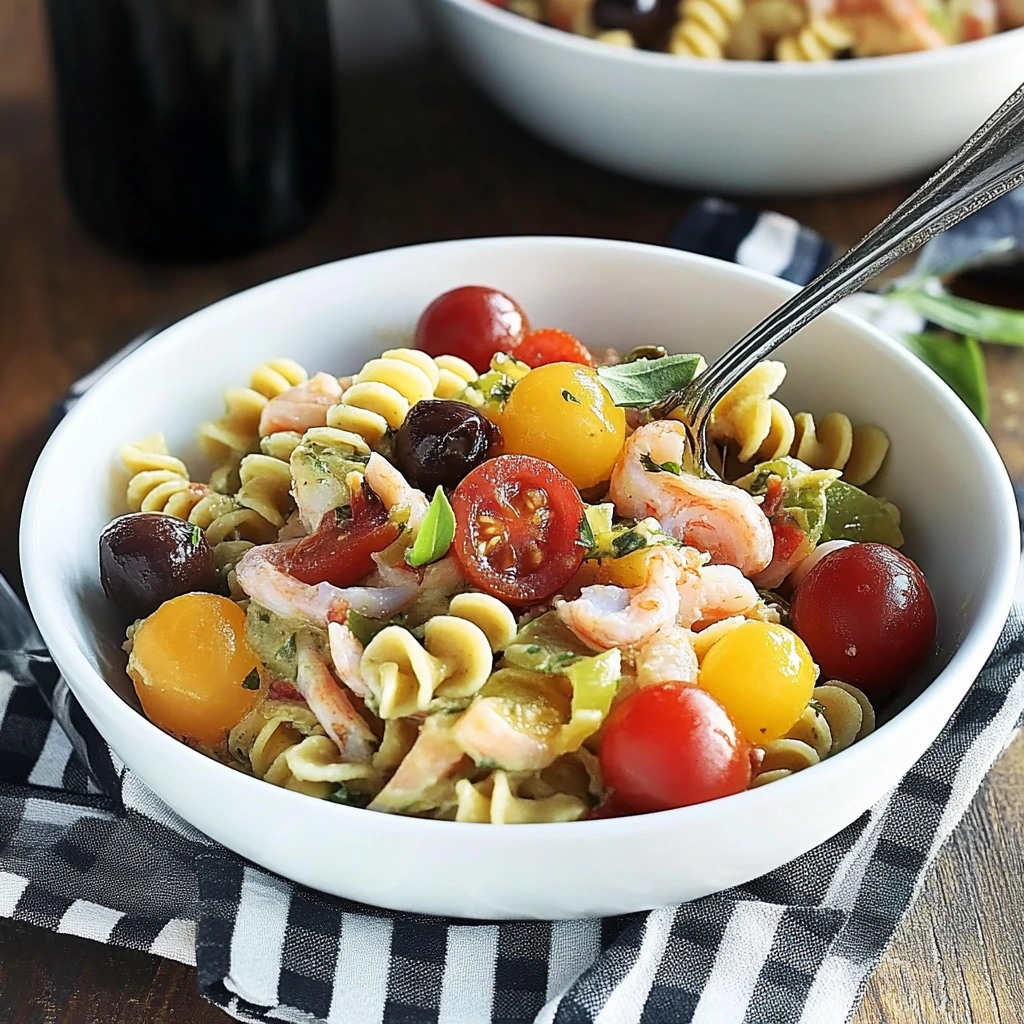 Enkel pastasallad med tonfisk och örtdressing