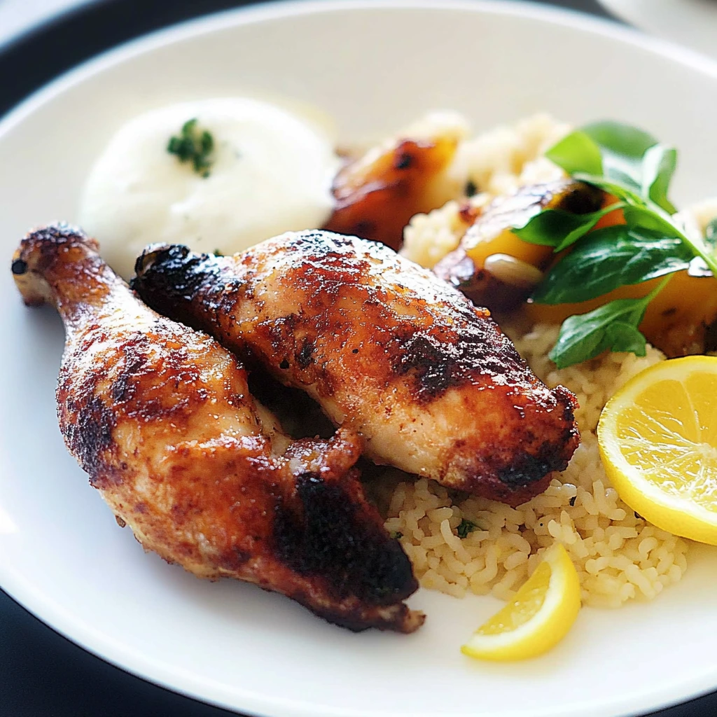 Kycklingklubbor marinerade i yoghurt, citron och kryddor