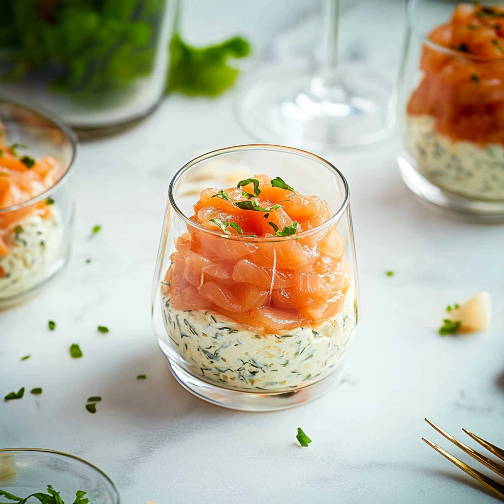 Verrine med rökt lax