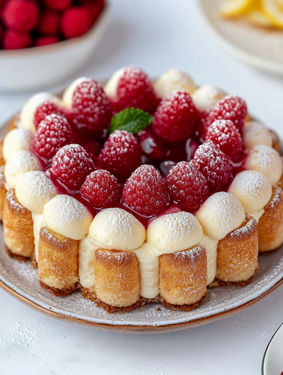 Läcker hallonmousse