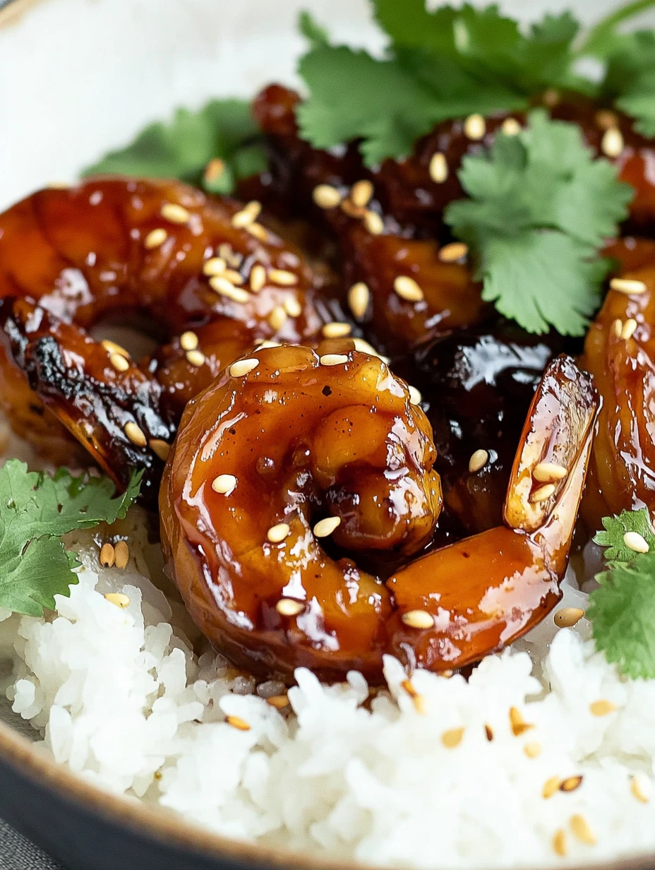Servering av Teriyaki räkor