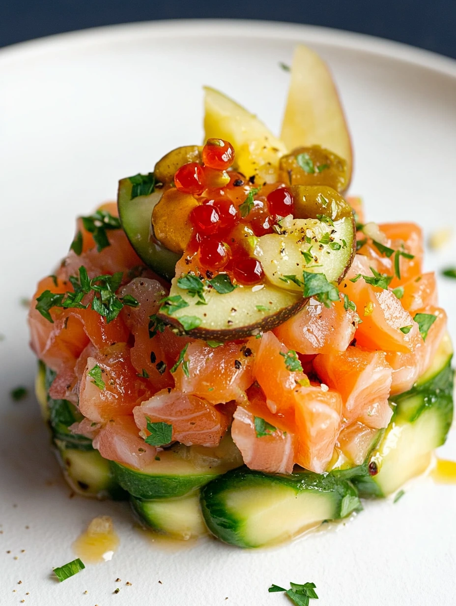 Utsökt laxtartar