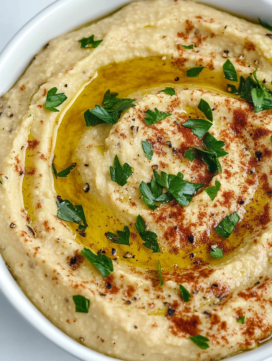 Läcker hemgjord hummus