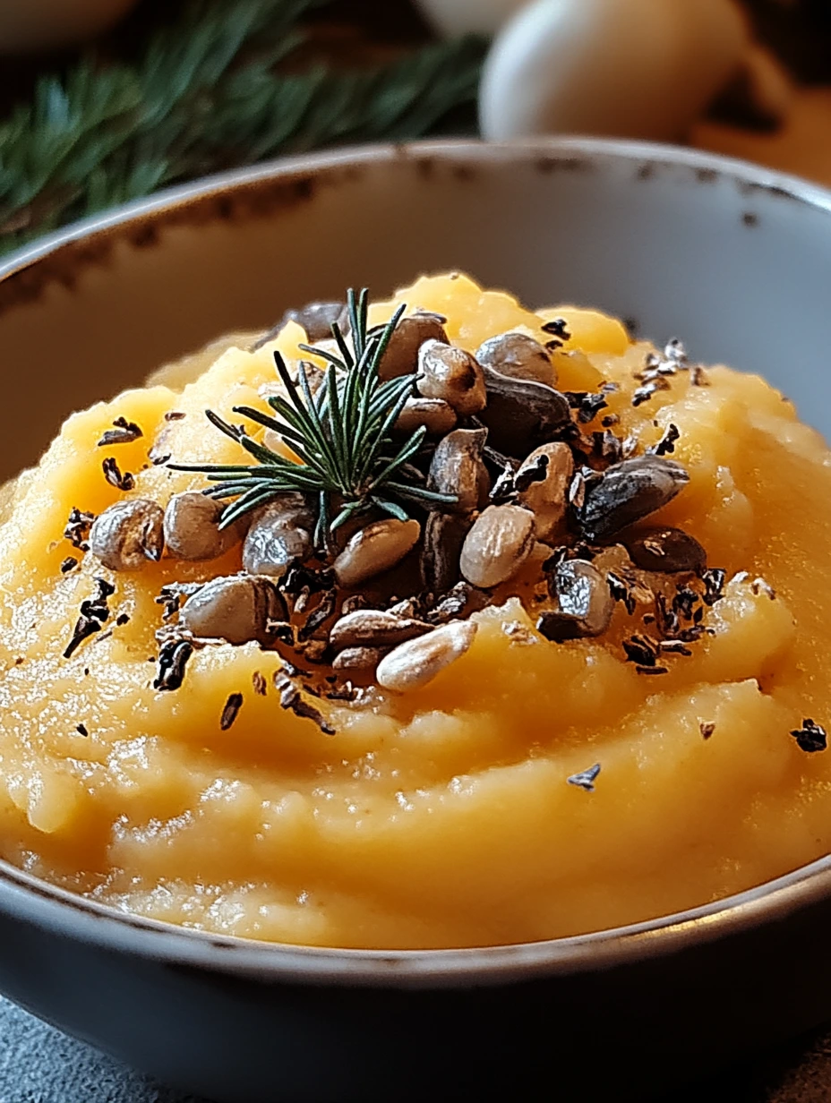 Sötpotatis- och kastanjemos med frön