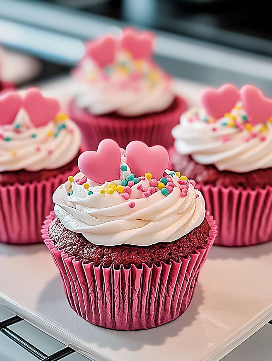 Funfetti-muffins med två hjärtan