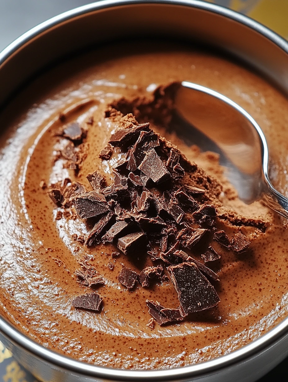 Une cuillère de la Mousse au Chocolat