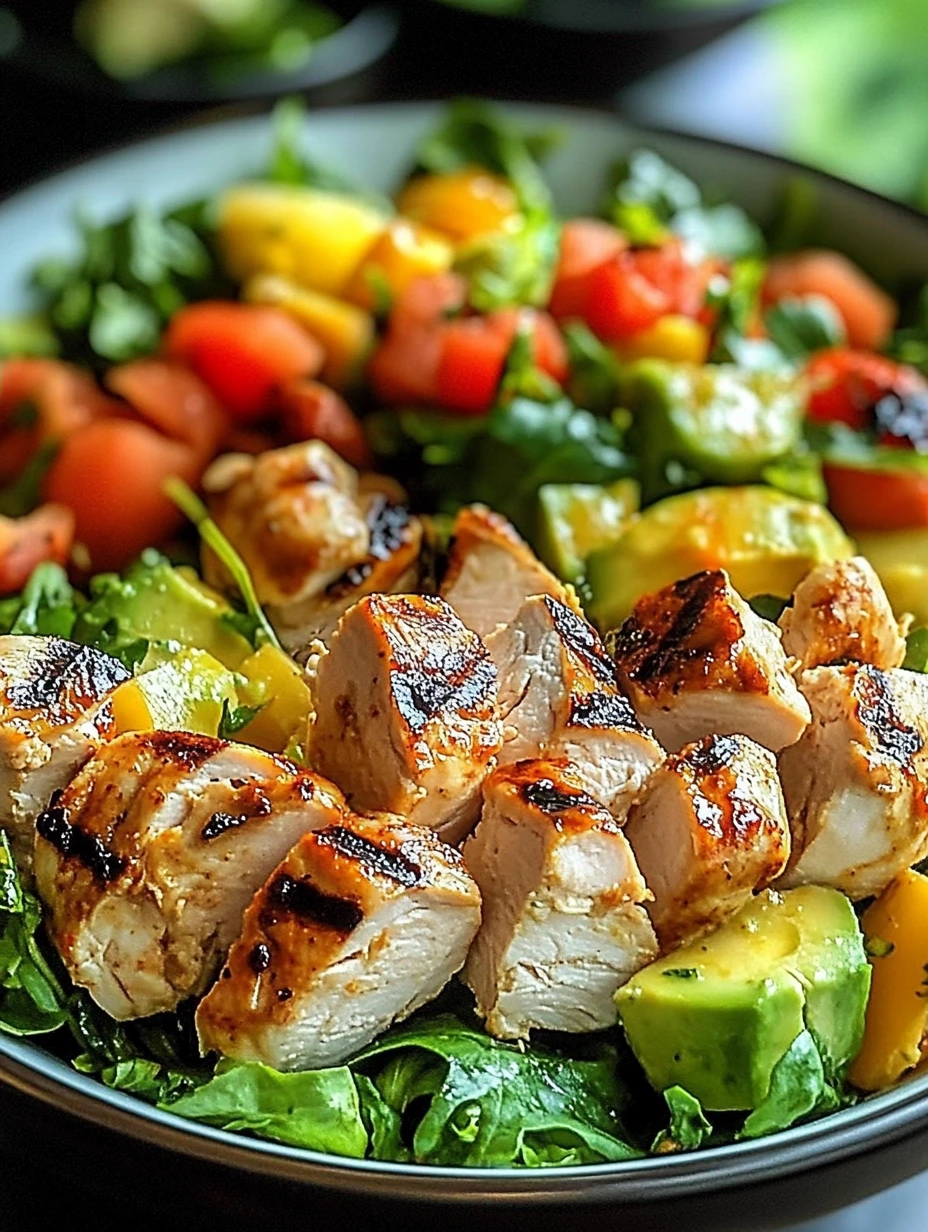 Hawaiiansk kycklingssallad med avokado