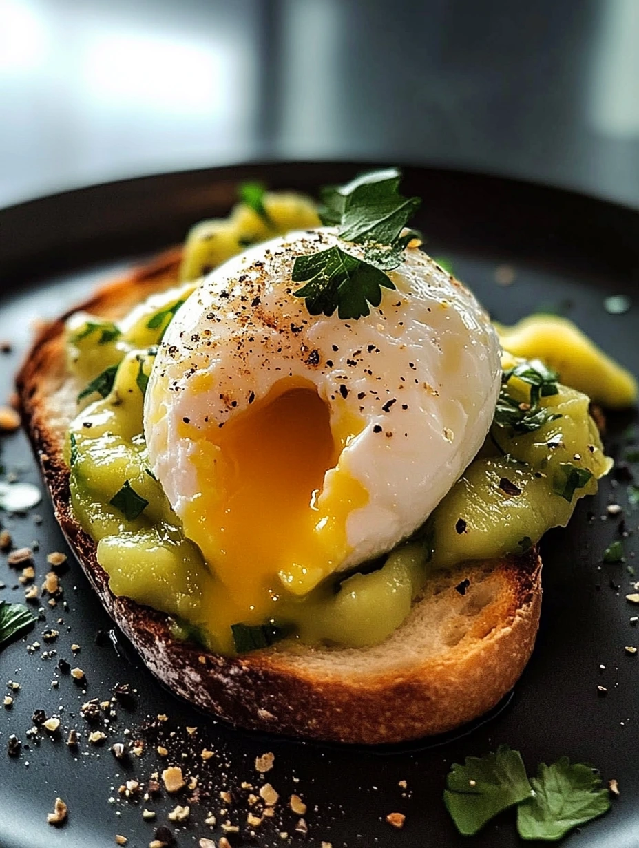 Toast med pocherat ägg