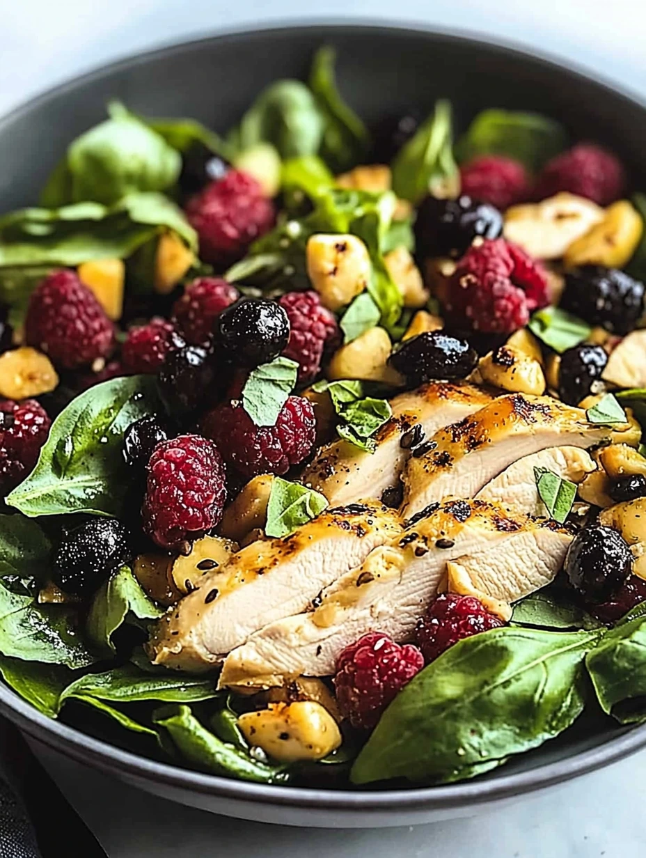 Kycklingssallad med Björnbär och dressing