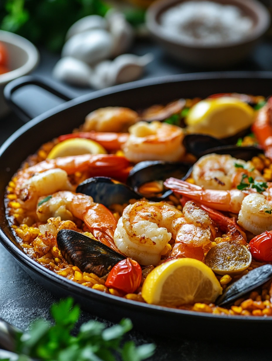 Läcker Skaldjurspaella