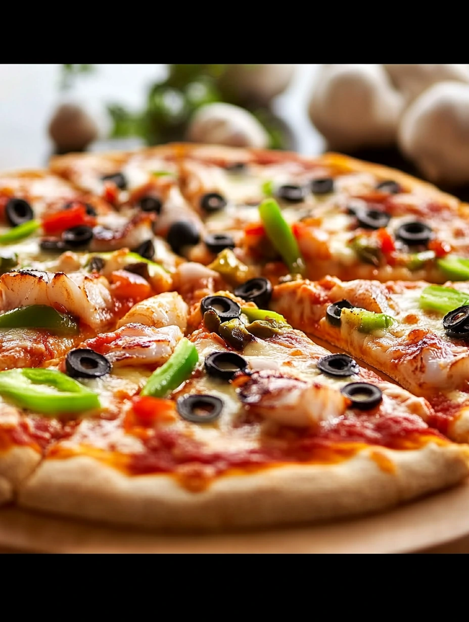 Pizza med tonfisk och paprika