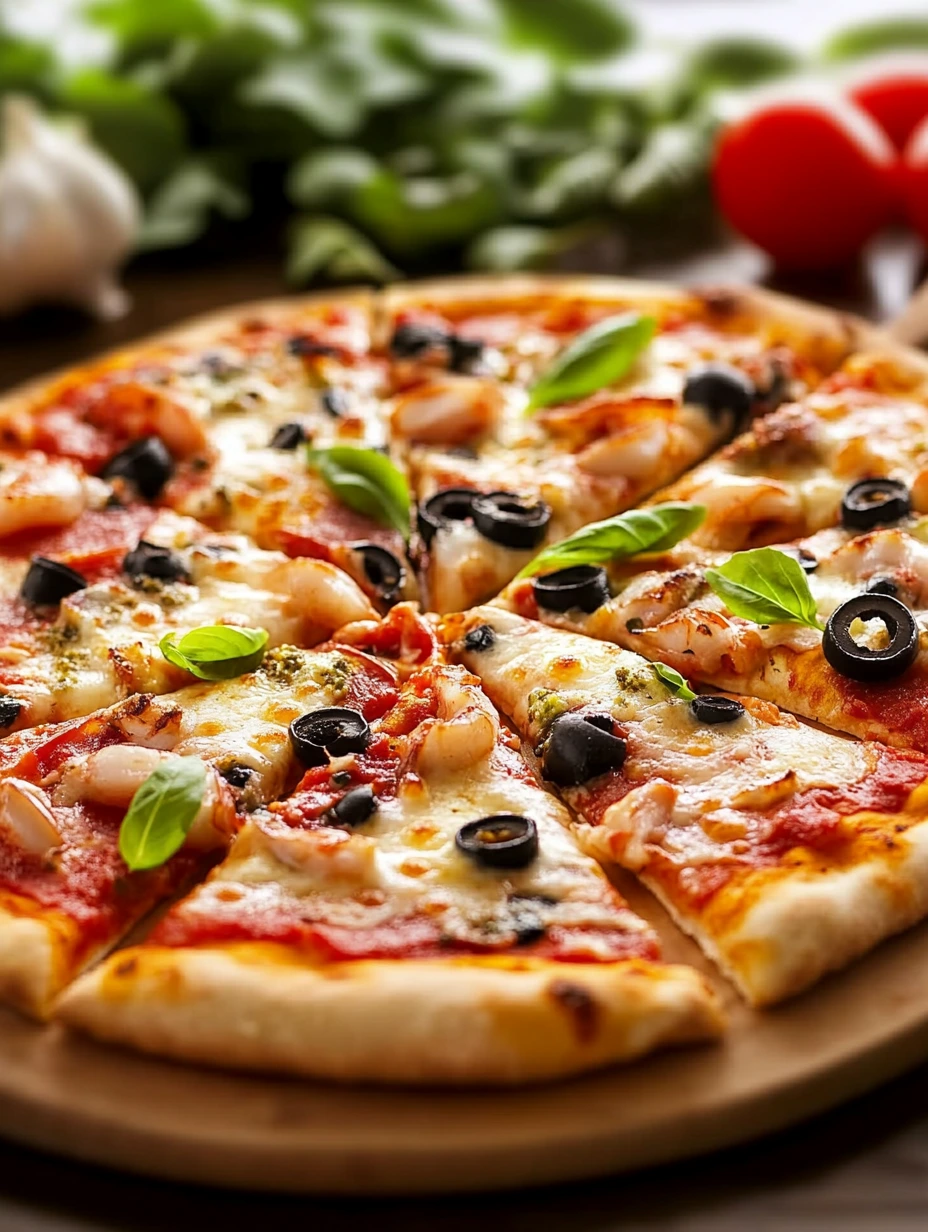 Pizza med tonfisk och tre paprikor