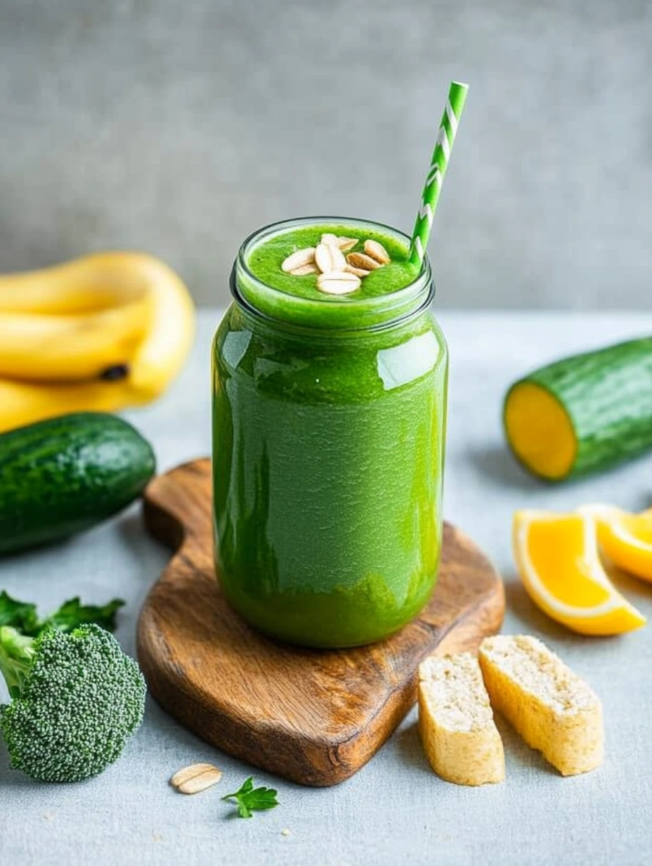 Smoothie i ett glas grön detox