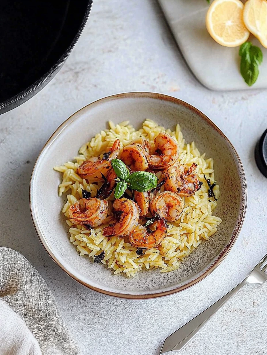 Orzorisotto med räkor, familjerecept