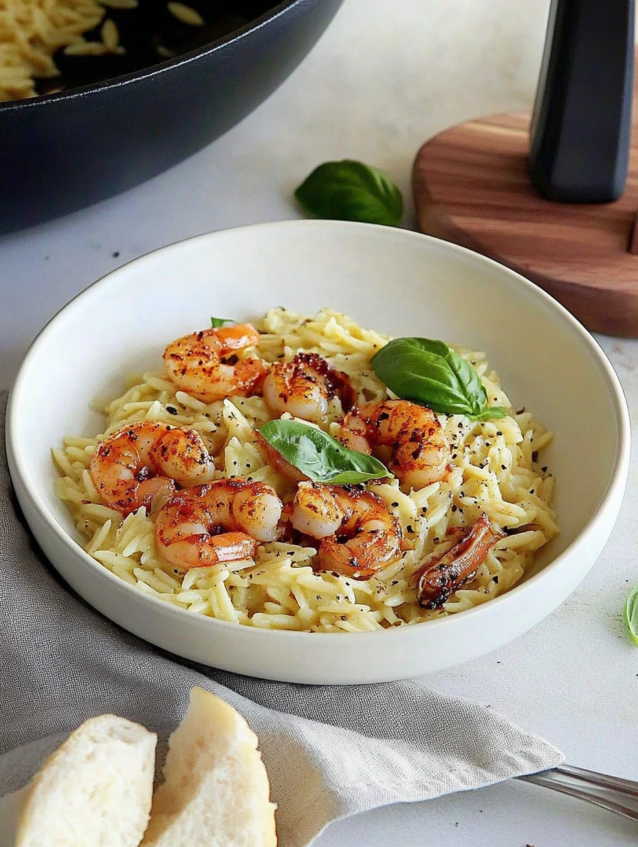 Orzorisotto med paprikaräkor, läcker rätt