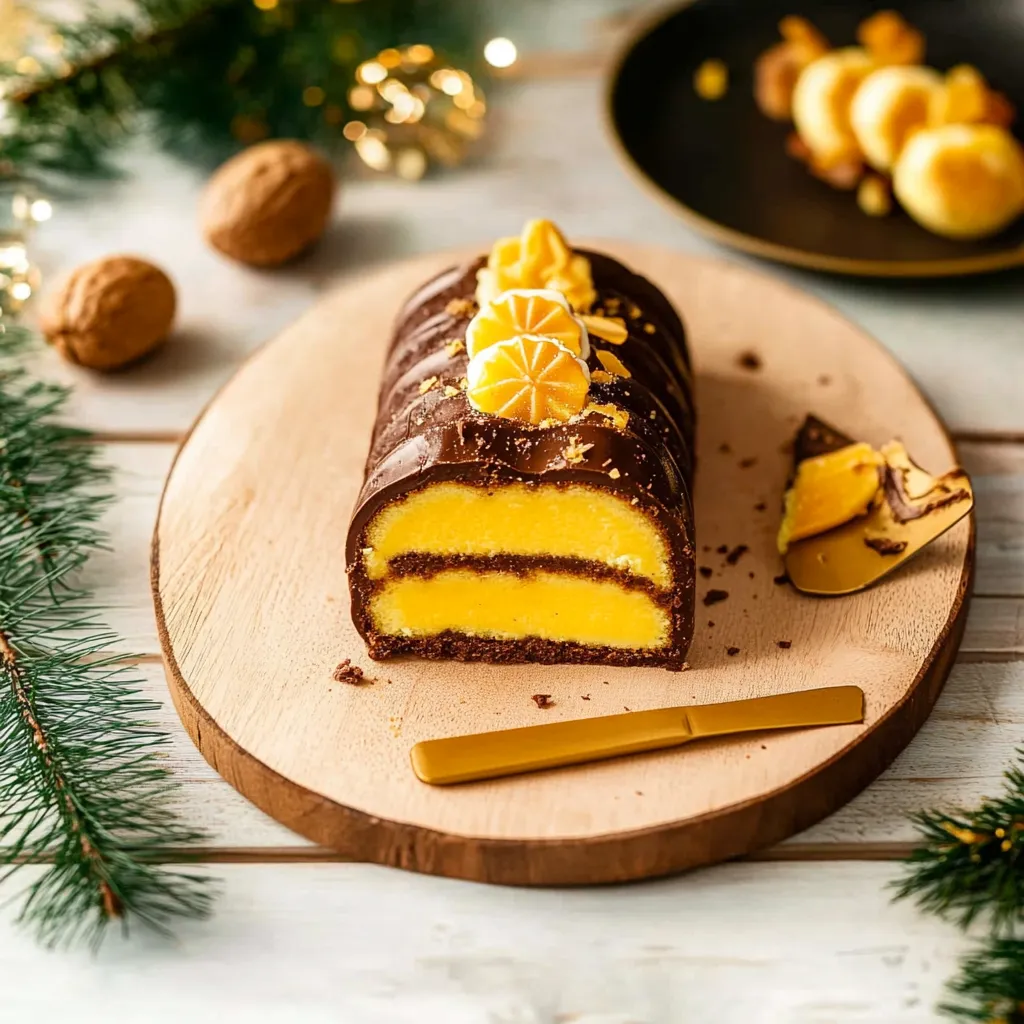 Mangue-choklad buche, helgrecept