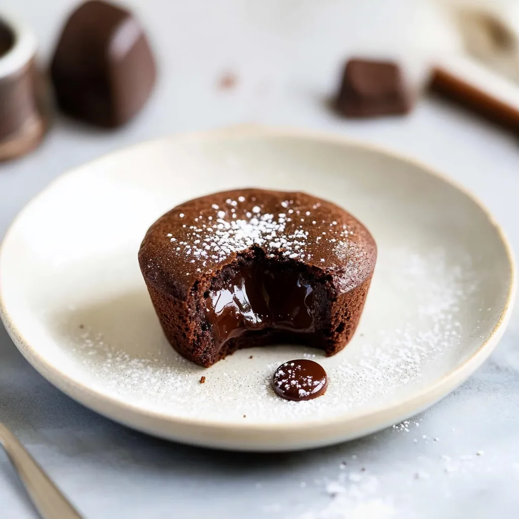 Mjuk chokladkaka med flytande mitt