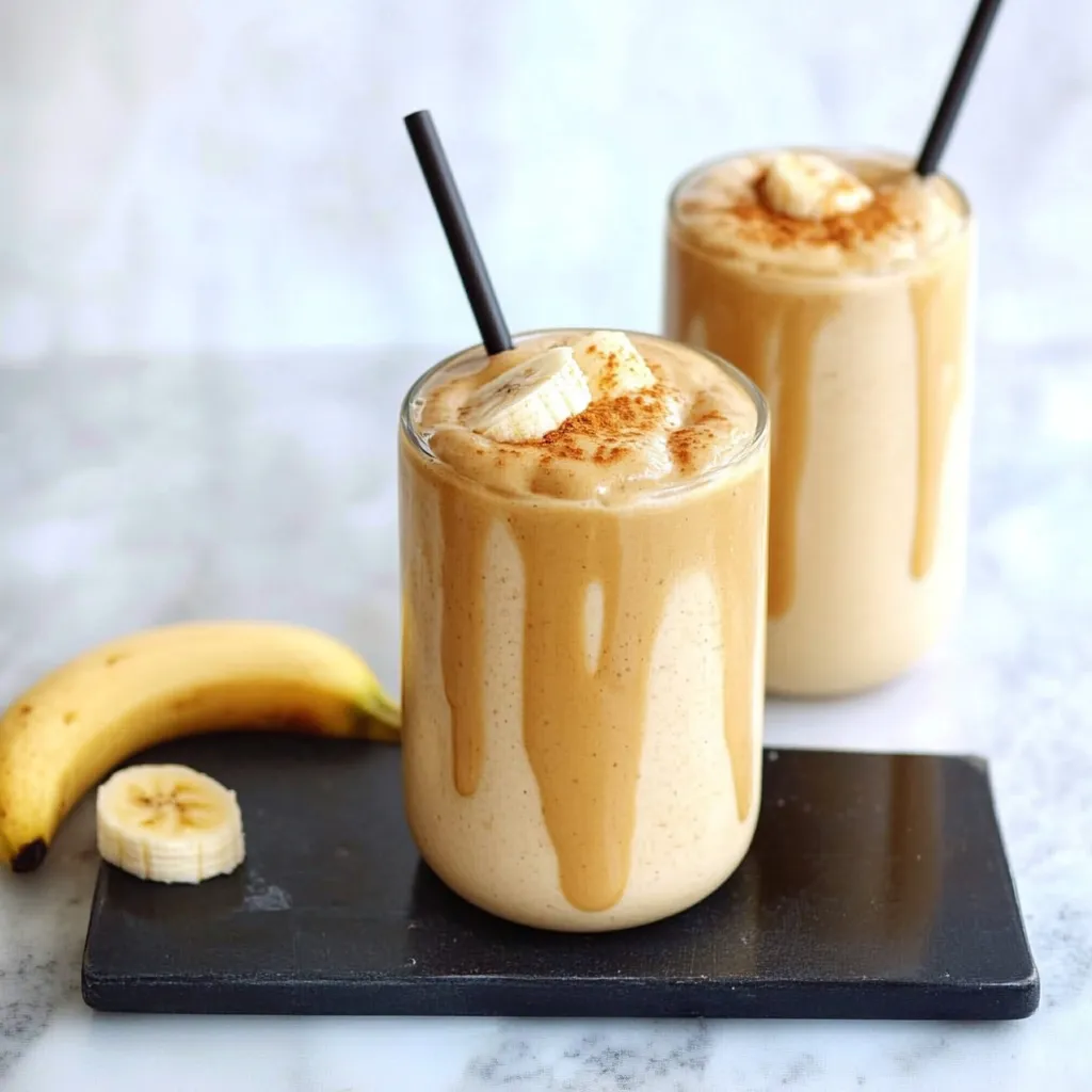 Banan och jordnötssmör smoothie