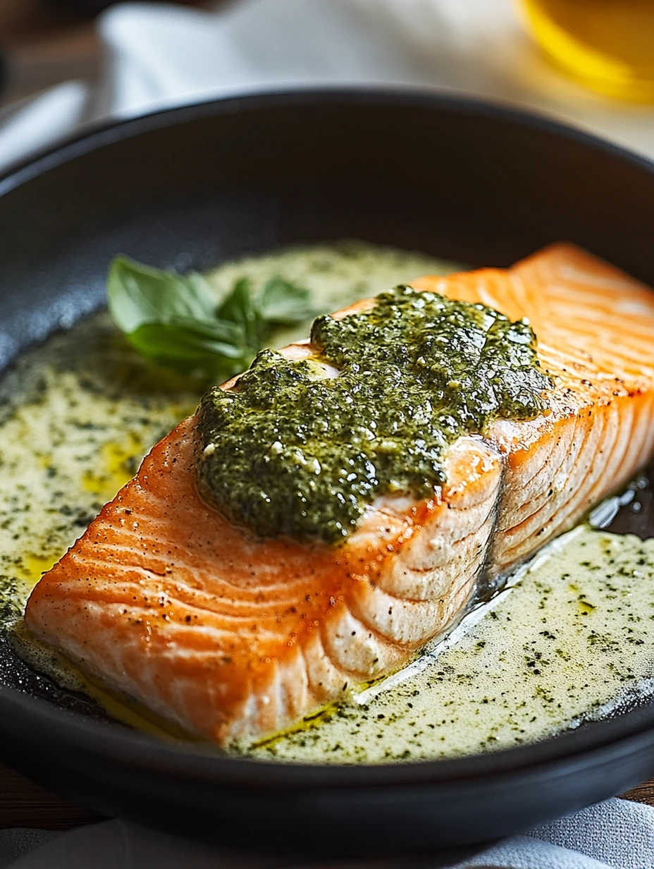 Lax med Grädde och Pesto