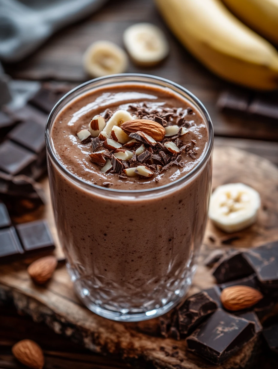 krämig banan choklad smoothie