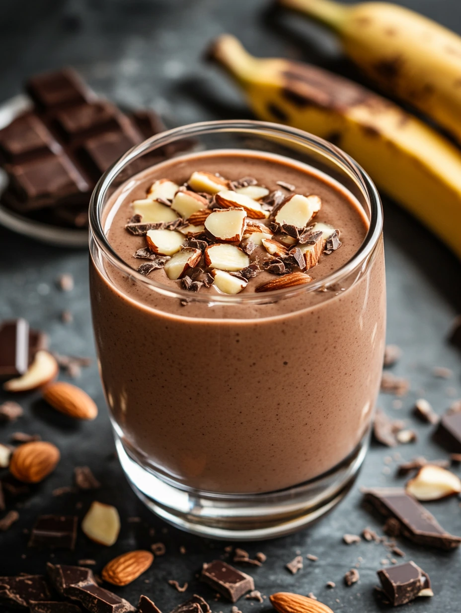 enkel banan choklad smoothie