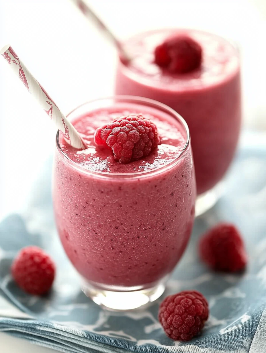 Krämig hallon och kokos smoothie