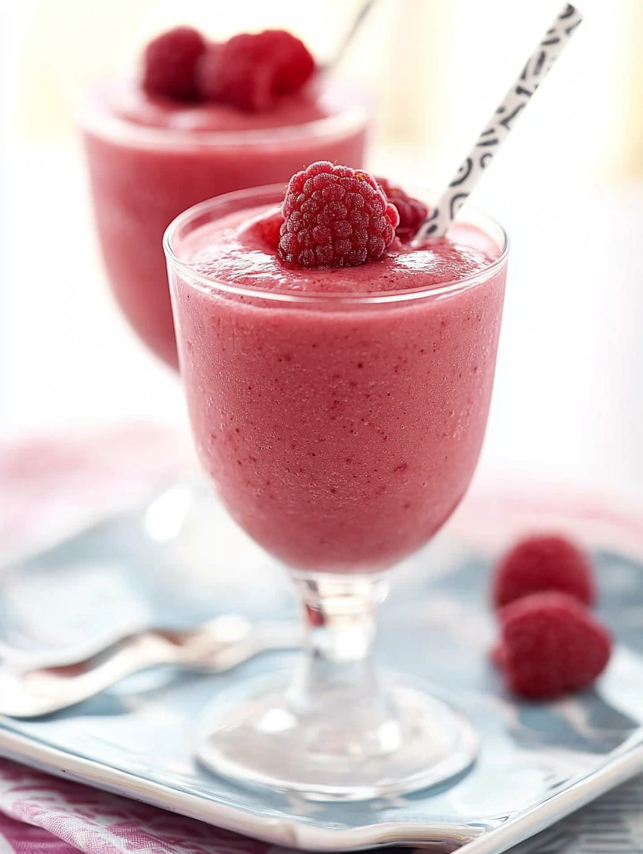 Krämig hallon och kokos smoothie