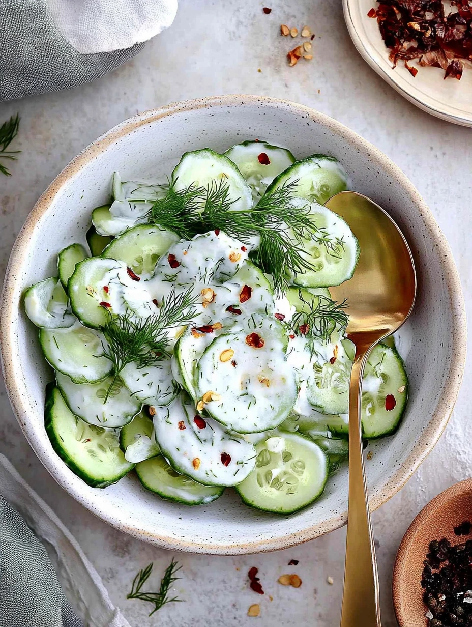Enkel gurk- och dillsallad