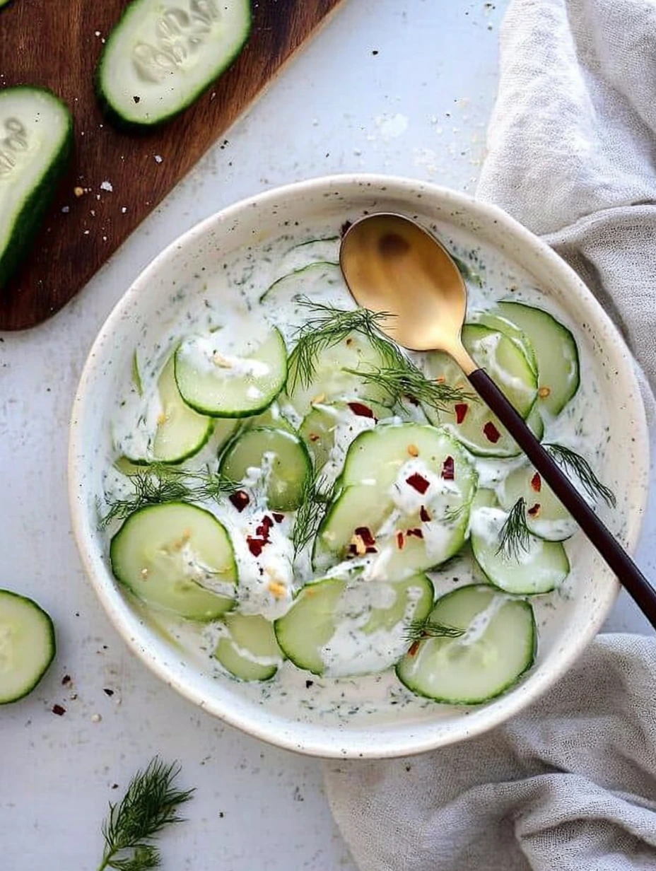 Snabb gurk- och dillsallad