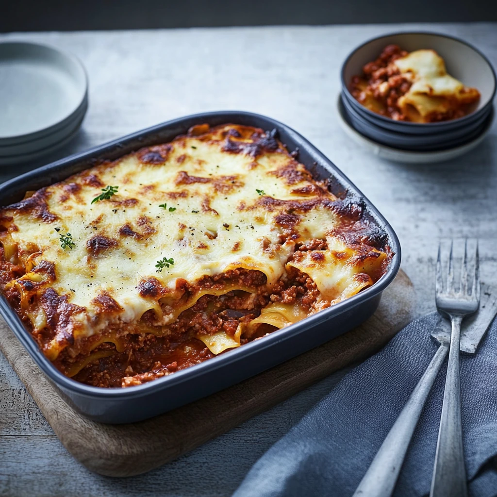 Vegetarisk bolognese-lasagne