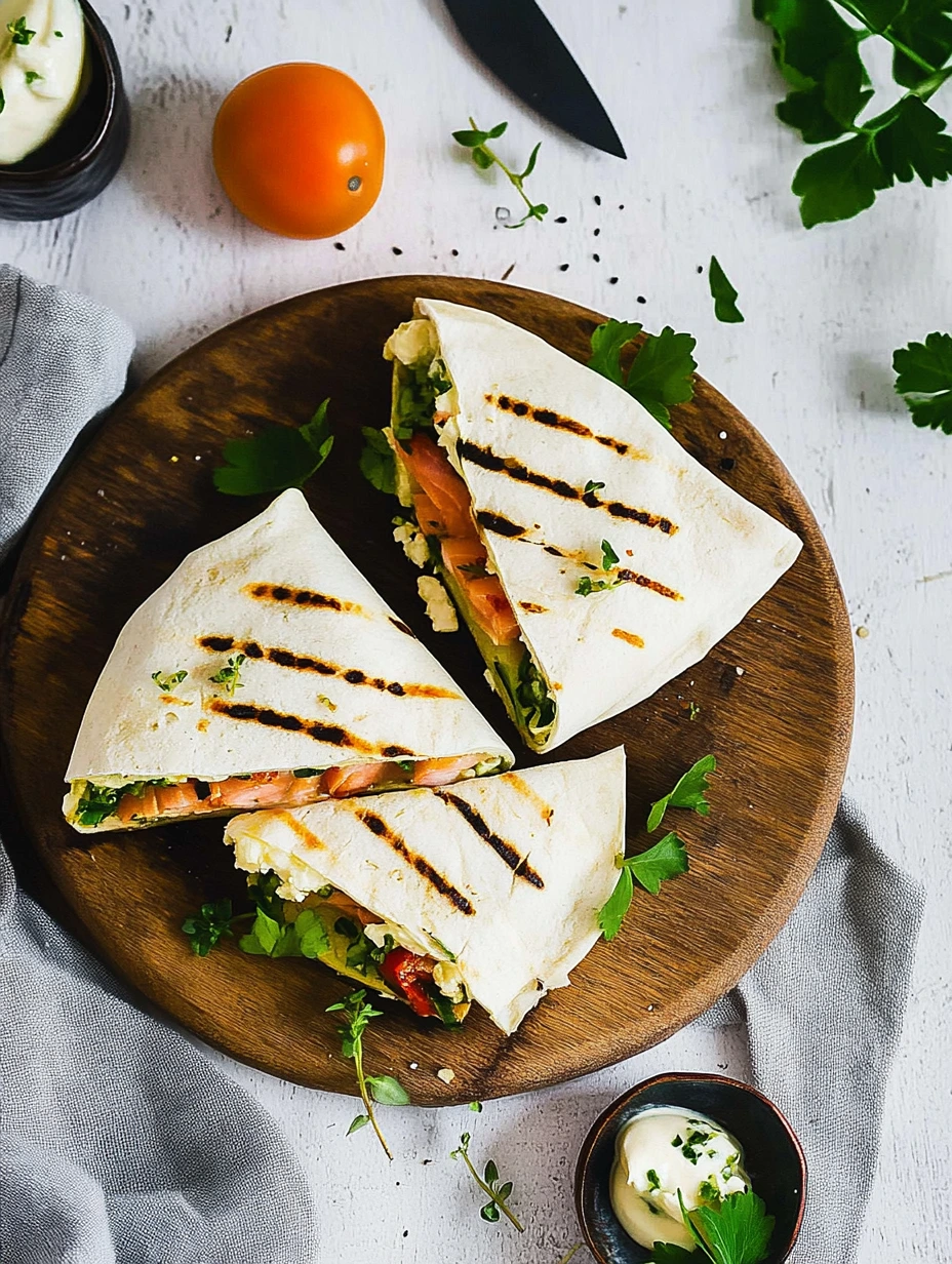 Wrap med lax och getost
