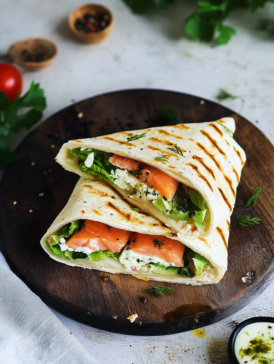 Hemlagad wrap med lax och getost