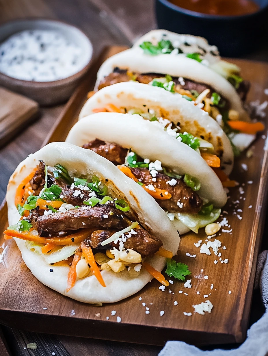 Gua bao med grönsaker och köttfärs, familjemåltid