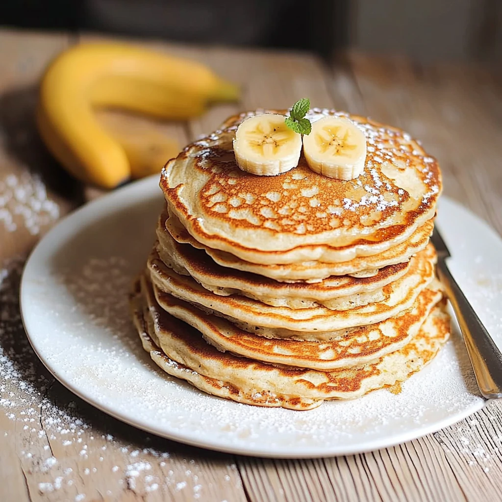 Banan och havregryn pannkakor