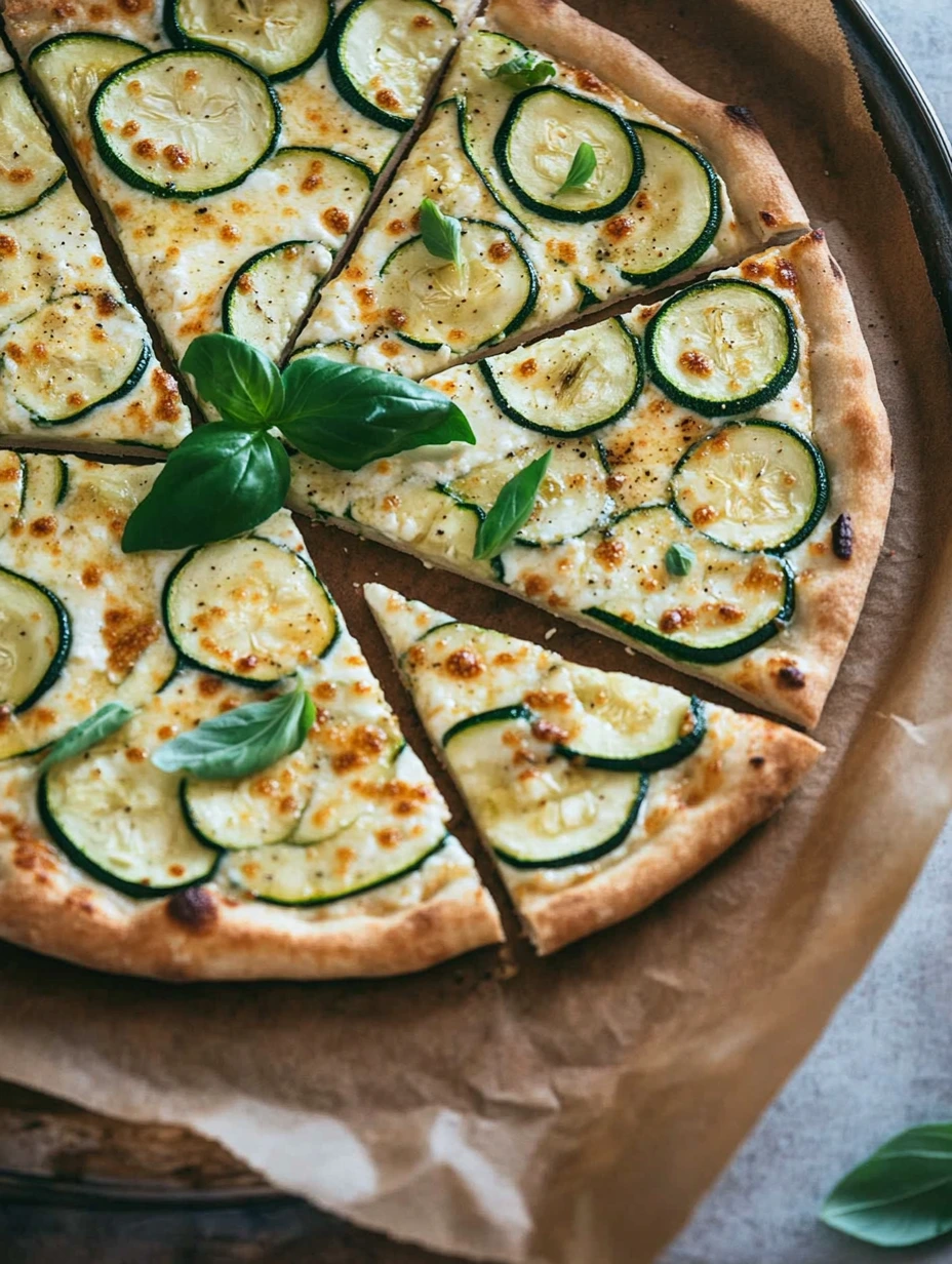 Hemlagad Zucchini Ricotta Pizza med Pinjenötter