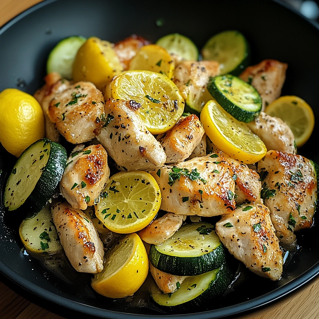 Kyckling zucchini citron