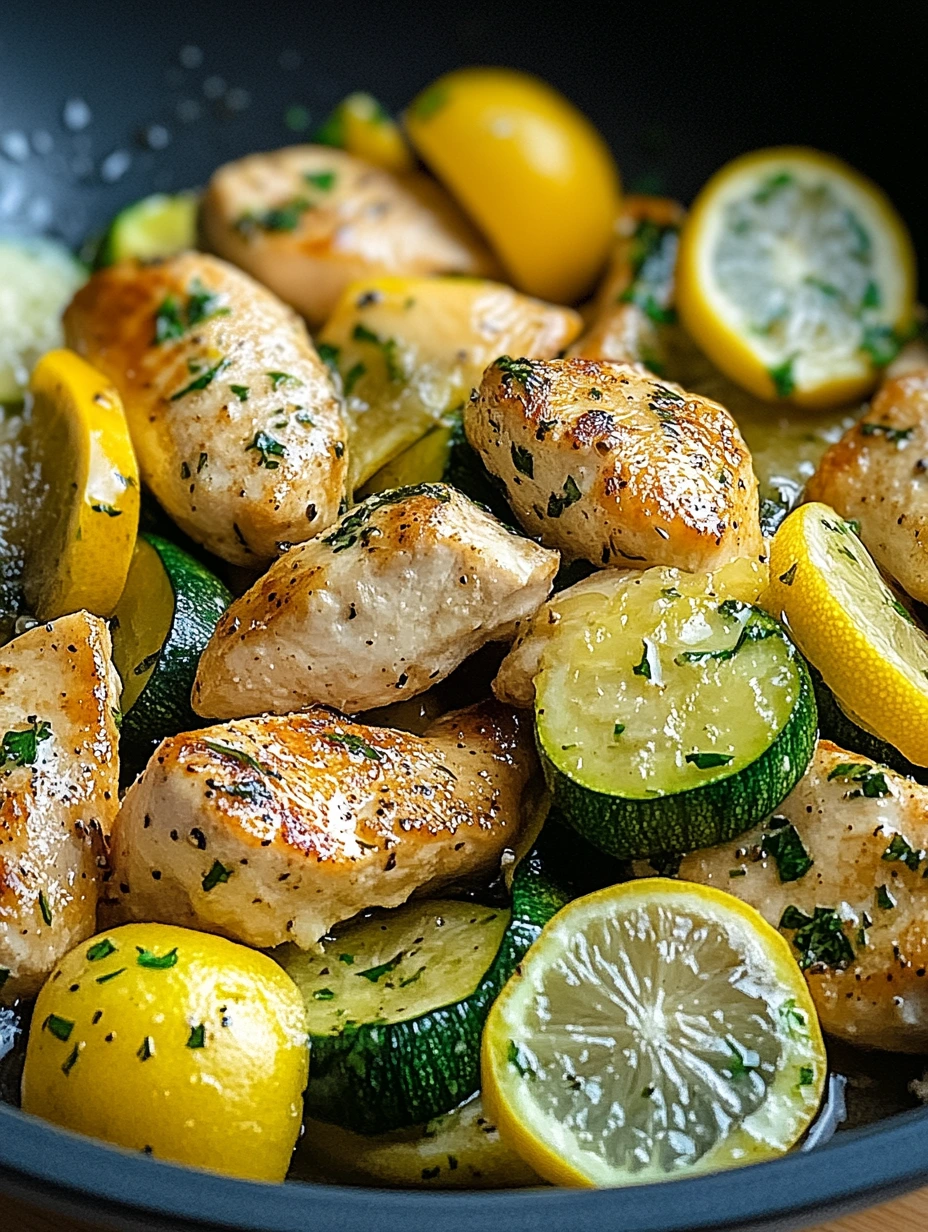 Snabb kyckling med zucchini och citron