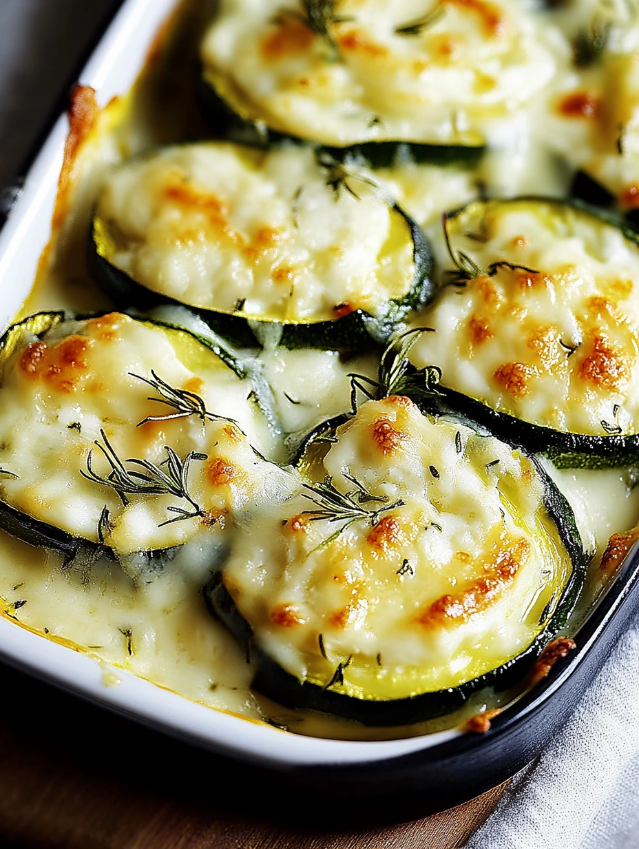 Zucchini med tre ostar, snabbt recept