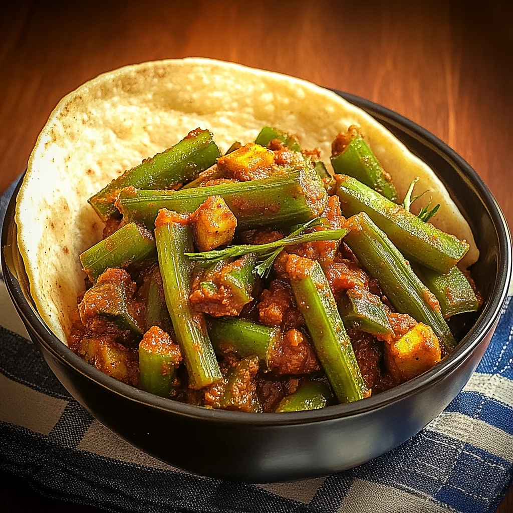 Kryddig Bhindi Masala