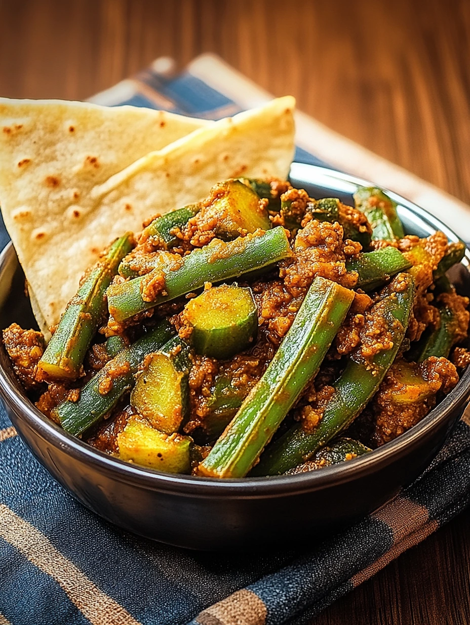 Bhindi Masala kryddor, indiskt recept