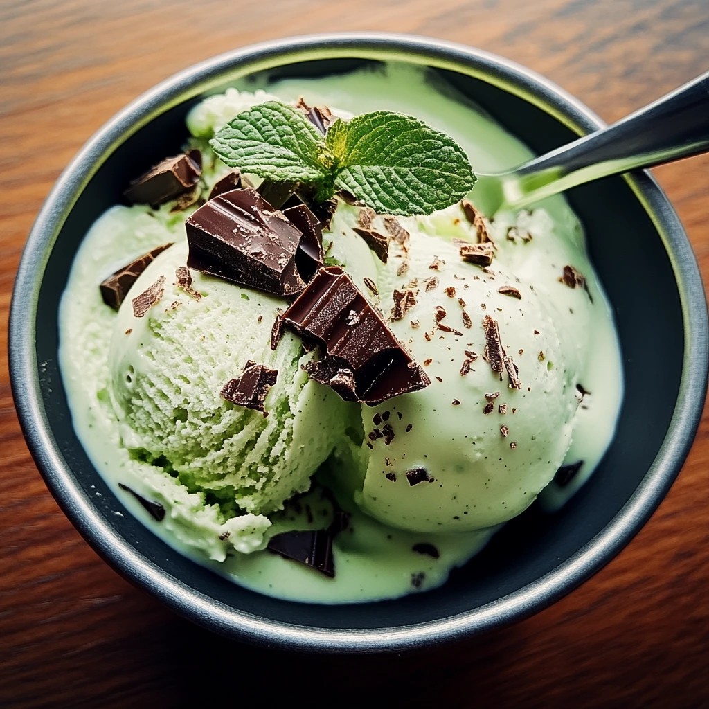 Vegansk Myntchokladglass