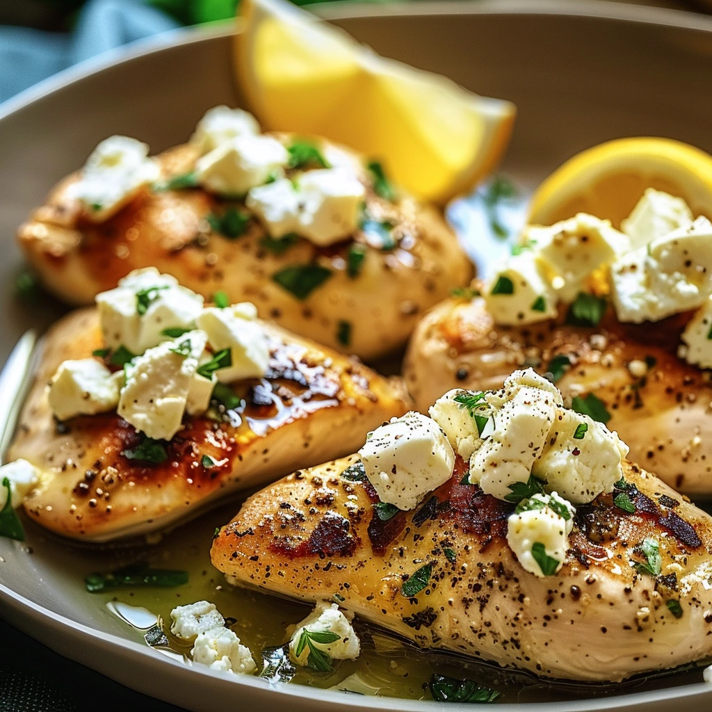 Grekisk Kyckling med Citron och Fetaost