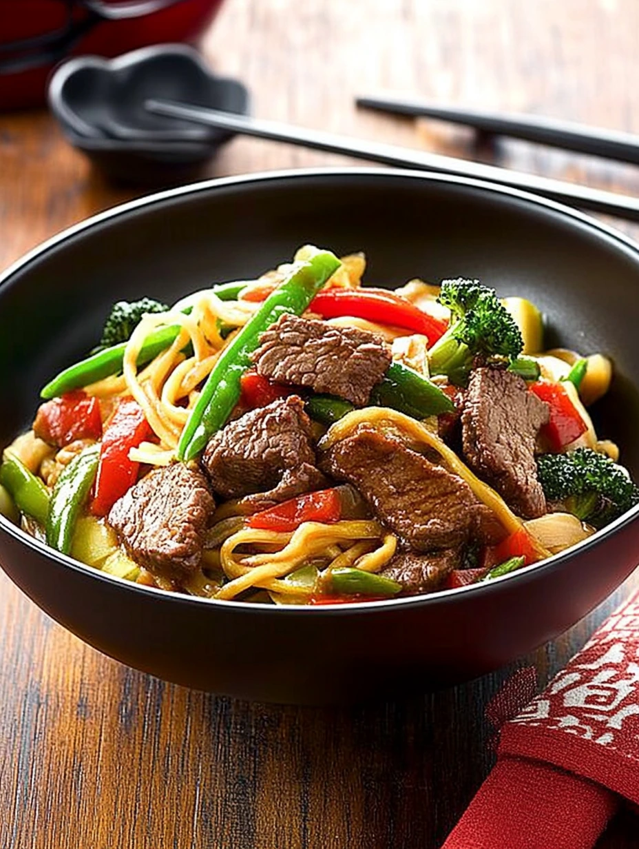 Nouilles chinoises au boeuf